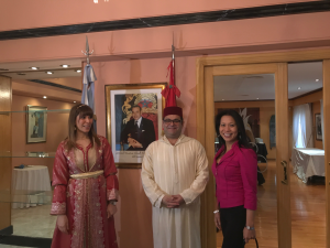 Día Nacional de Marruecos, Embajador, S.E. Fouad Yazourh y cónyuge